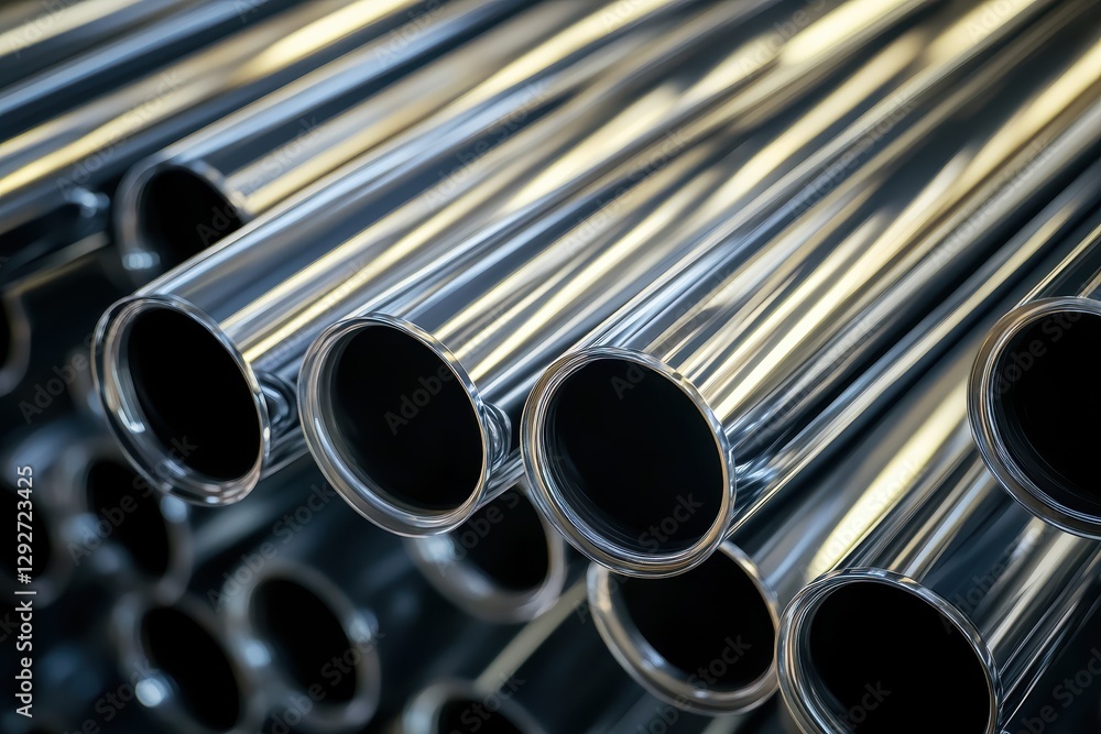 Stainless steel tubes in food pharmaceutical or chemical manufacturing setting Stainless steel tubes in food pharmaceutical or chemical manufacturing setting