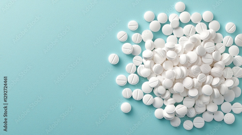 Pill cascade overflowing in a hospital medicine scene doctor's perspective vibrant environment Pill cascade overflowing in a hospital medicine scene doctor's perspective vibrant environment