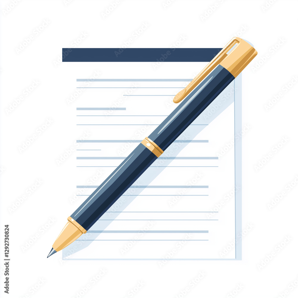 Black and gold pen resting on a signed contract document, symbolizing official agreements, paperwork, and business deals Black and gold pen resting on a signed contract document, symbolizing official agreements, paperwork, and business deals