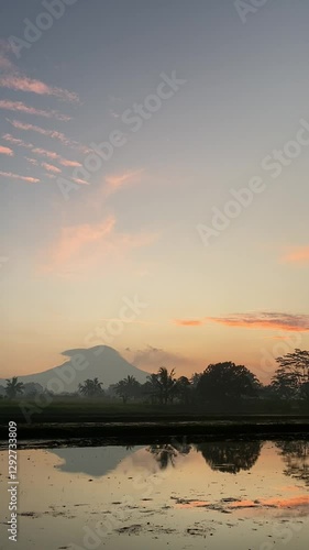 sunset at the village