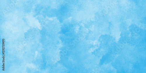 Bright and shinny cloudy sky blue watercolor background, Light blue background with watercolor, Abstract blue sky with clouds,blue watercolor paper texture background.