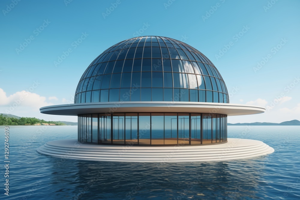 Obraz premium there is a large round building with a glass dome on the top