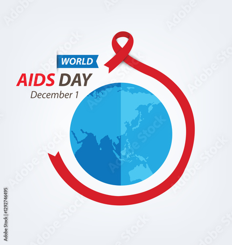 Aids Awareness. World Aids Day concept. Vector illustration.