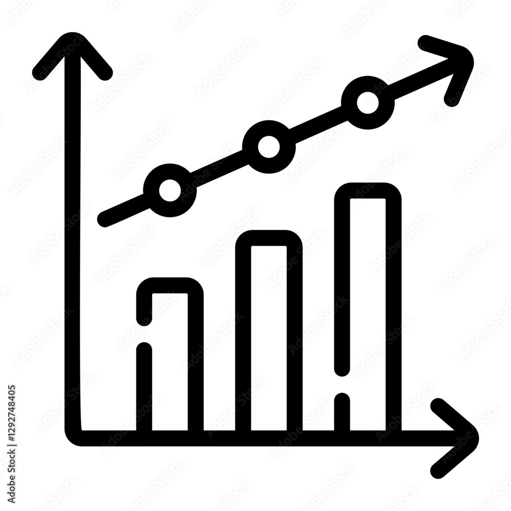bar chart Line Icon bar chart Line Icon