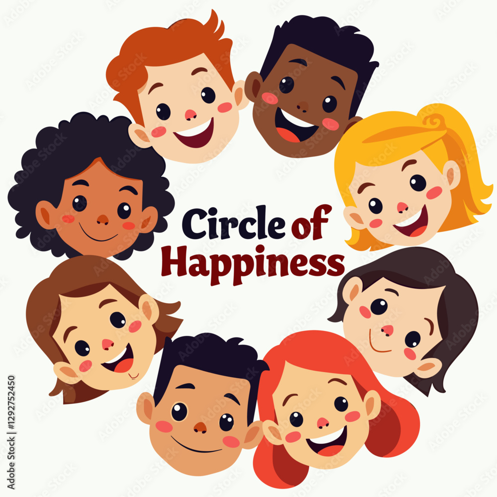 International Day of Happiness: A Colorful Circle of Joyous Expressions