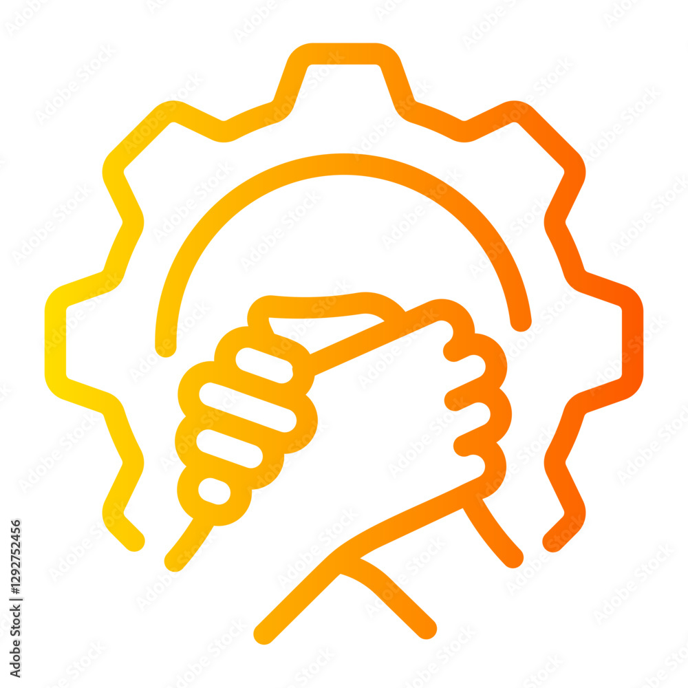 collaboration Line Gradient Icon collaboration Line Gradient Icon