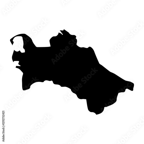 map of Turkmenistan glyph icon