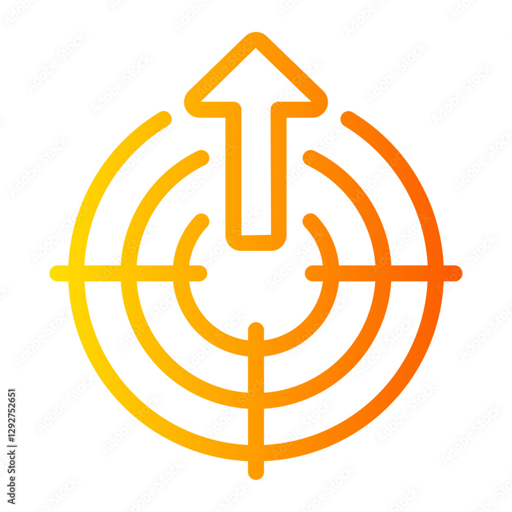 target Line Gradient Icon target Line Gradient Icon