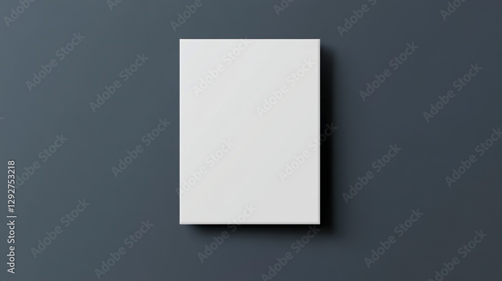 Vector flat illustration of a white vertical rectangle, a blank poster mockup on a grey background Vector flat illustration of a white vertical rectangle, a blank poster mockup on a grey background