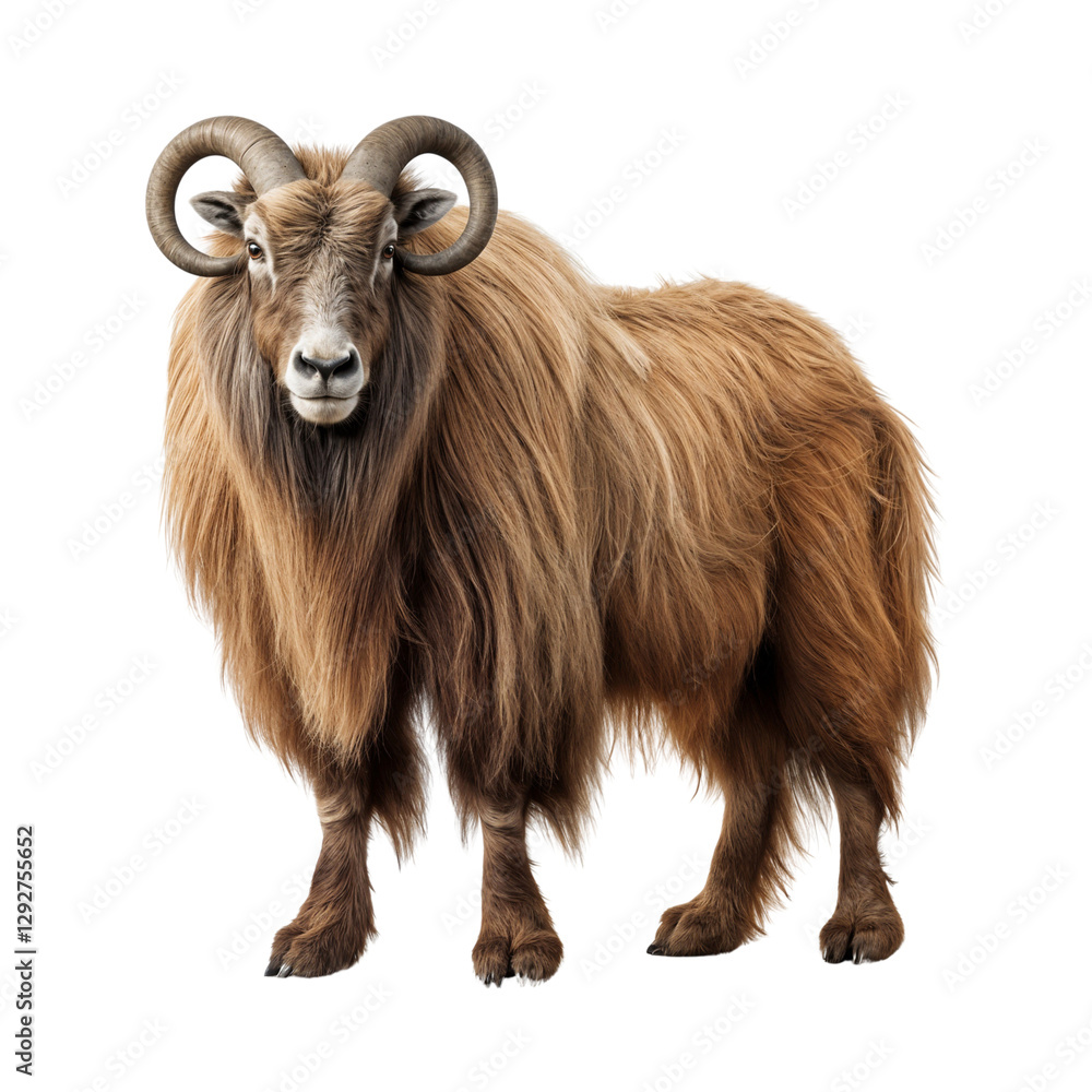 Mountain goat standing isolated on transparent background Mountain goat standing isolated on transparent background