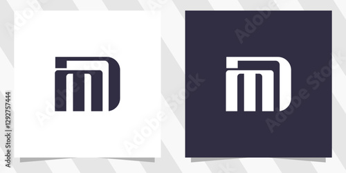 letter dm md logo design