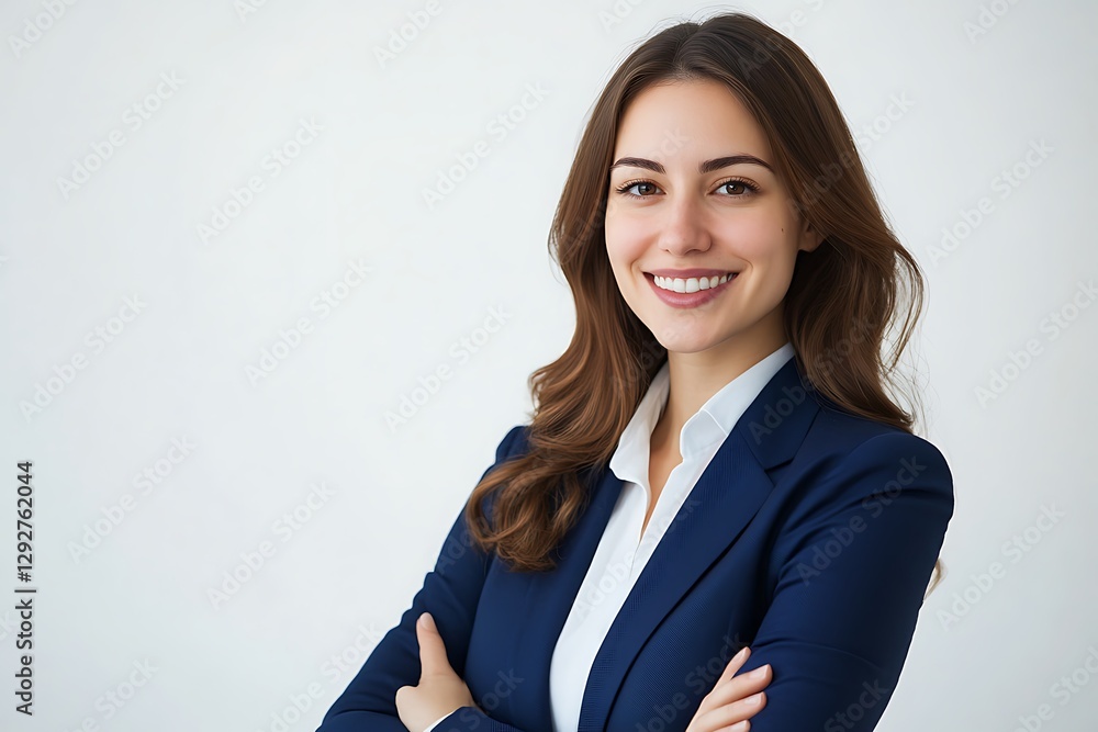 Confident businesswoman smiling, arms crossed. (4) Confident businesswoman smiling, arms crossed. (4)