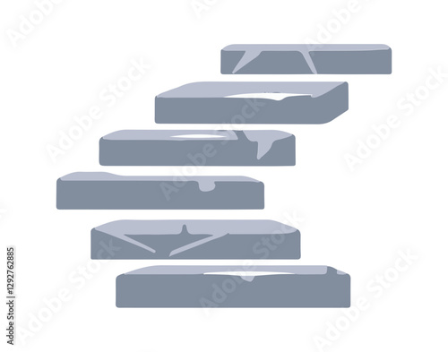 Stone Path Vector Illustration – Various Rock Path Designs in Different Styles