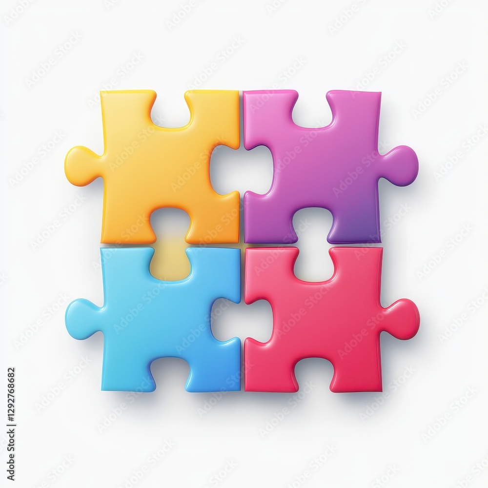 Fototapeta premium colorful puzzle pieces