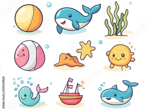 set of funny animals