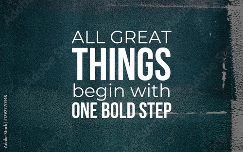 Inspiring action for change the power of one bold step in personal growth motivational graphic minimalist design