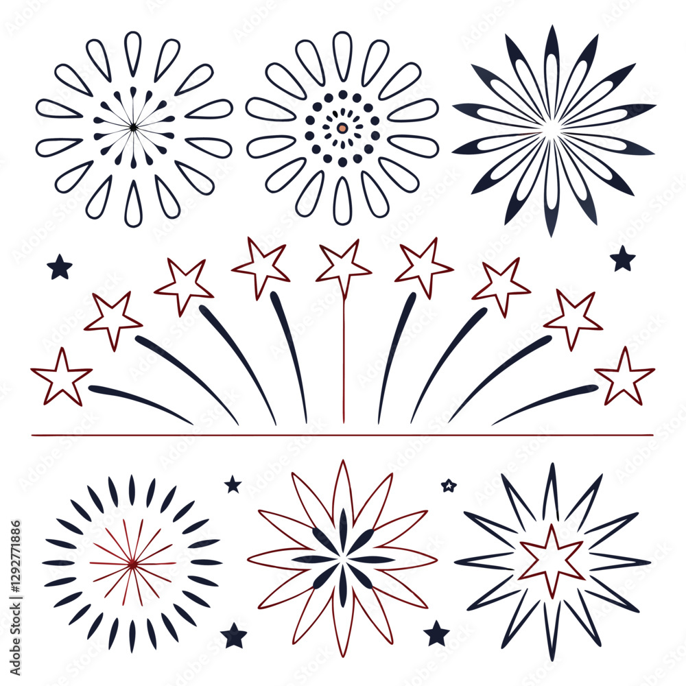 Obraz premium set of floral elements