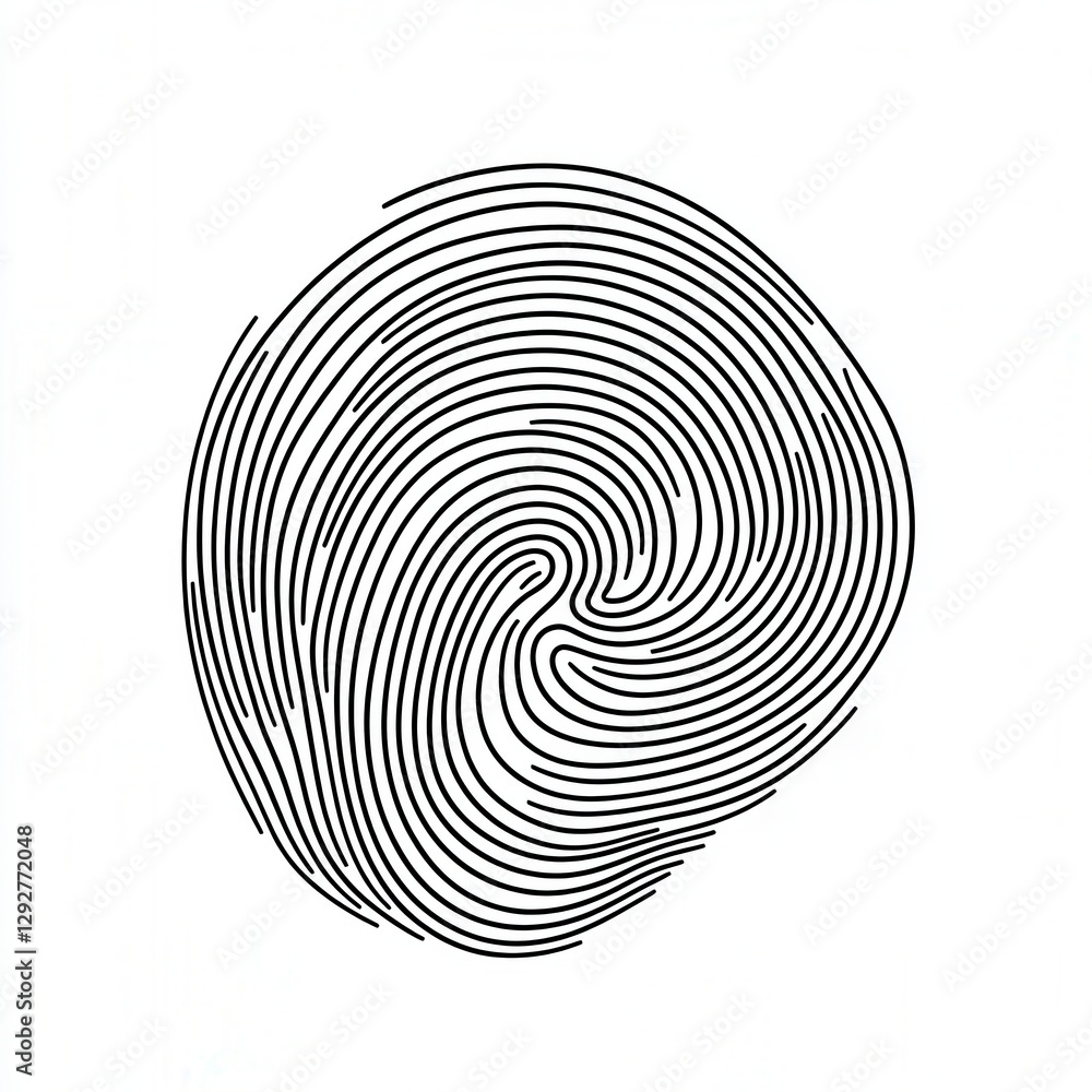 fingerprint on white background fingerprint on white background