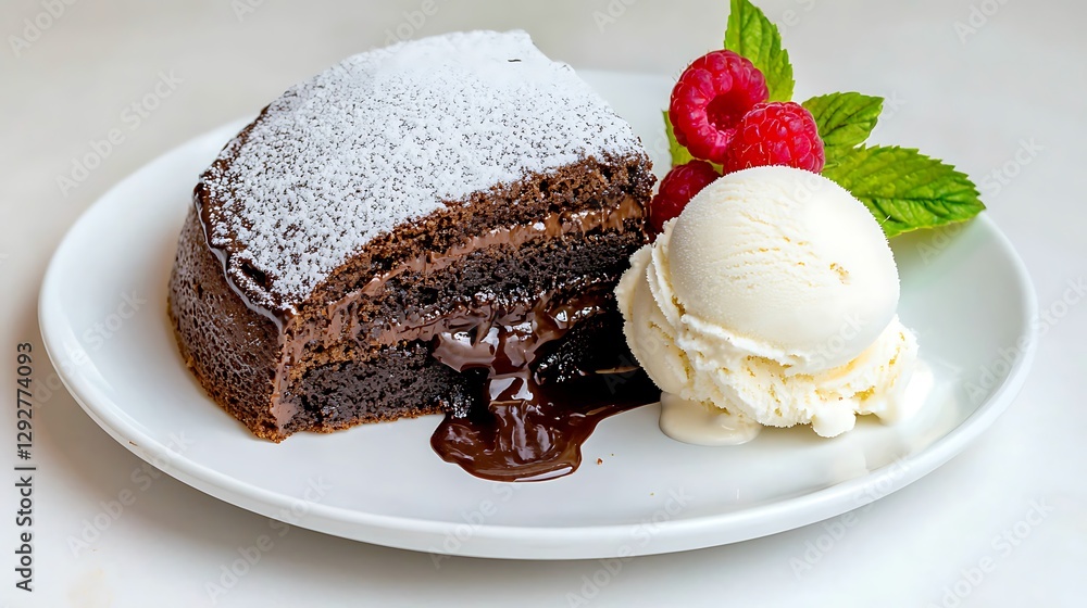 Decadent Chocolate Lava Cake Slice Decadent Chocolate Lava Cake Slice
