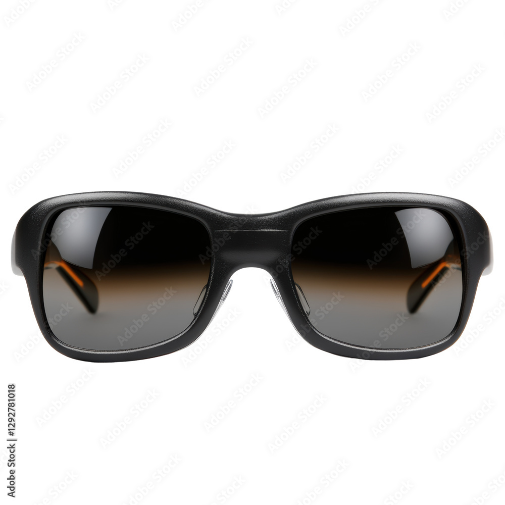 Stylish pair of sunglasses laid against a bright summer background ready for a day of fun in the sun isolated on transparent background.. Stylish pair of sunglasses laid against a bright summer background ready for a day of fun in the sun isolated on transparent background..