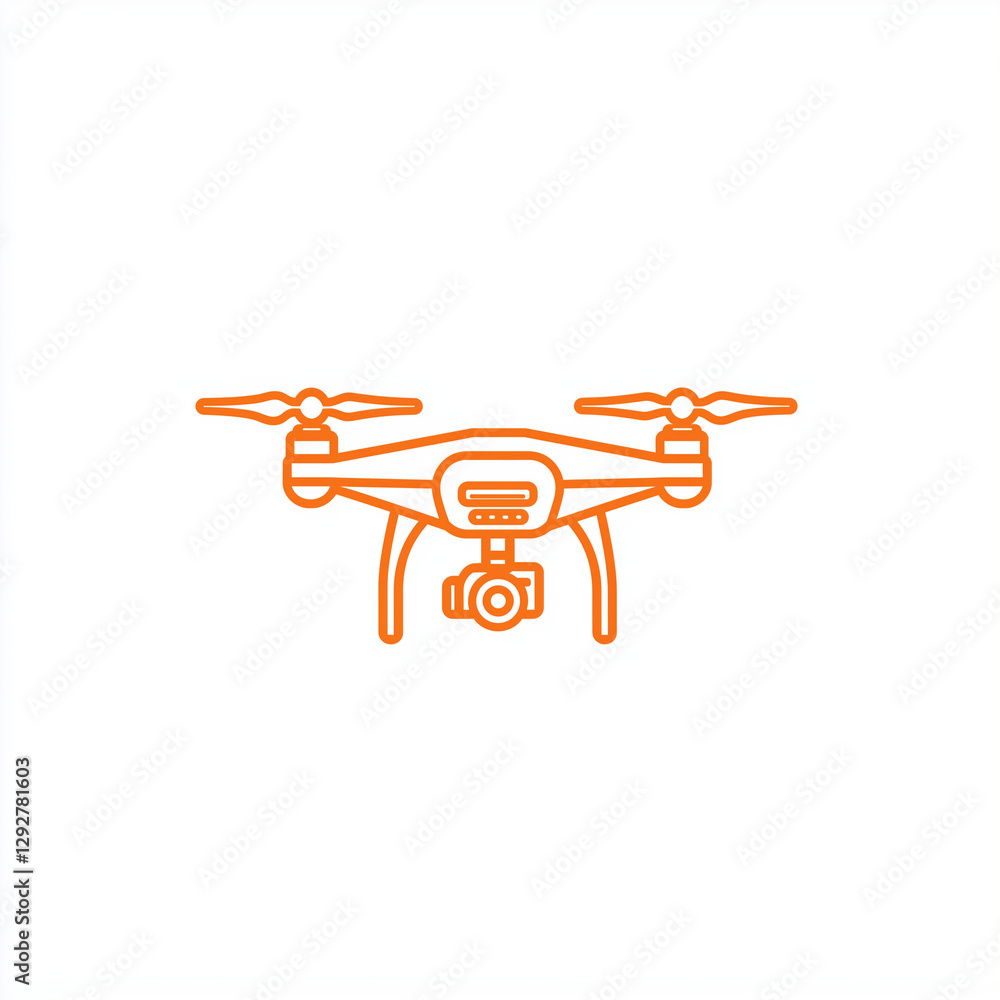 Drone with Camera Icon Aerial Photography Quadcopter UAV Technology Drone with Camera Icon Aerial Photography Quadcopter UAV Technology
