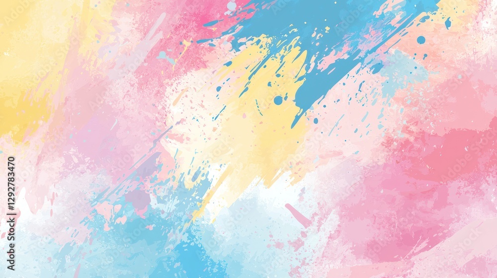 Fototapeta premium Vibrant Abstract Background with Soft Pastel Colors and Brush Strokes