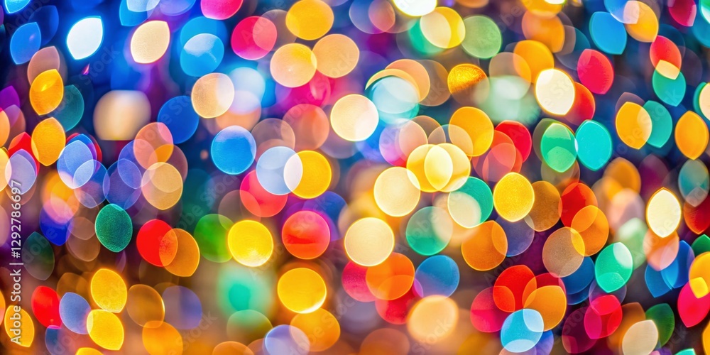Abstract Bokeh Lights Background: Colorful Blurred Circles, Festive Decor Abstract Bokeh Lights Background: Colorful Blurred Circles, Festive Decor