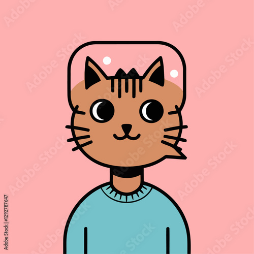NFT cat logo vector design
