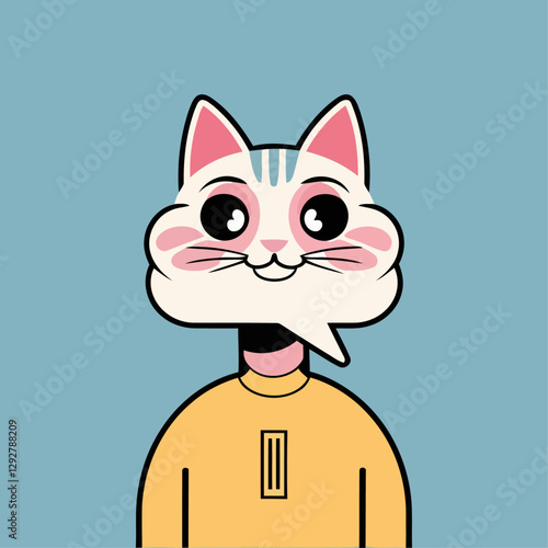 NFT cat logo vector design