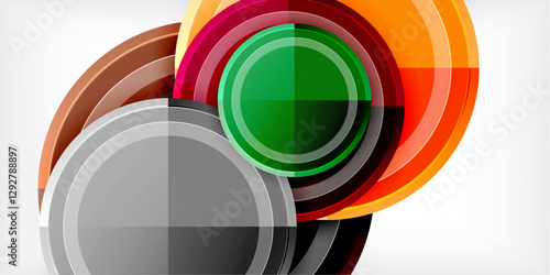 Geometric design abstract background - circles