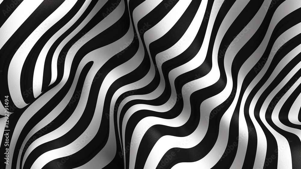 Black and white wave stripe abstract background with smooth, flowing motion. A modern and stylish monochrome design. Black and white wave stripe abstract background with smooth, flowing motion. A modern and stylish monochrome design.