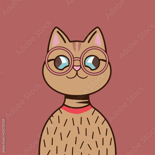 NFT cat logo vector design