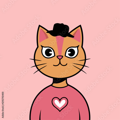 NFT cat logo vector design