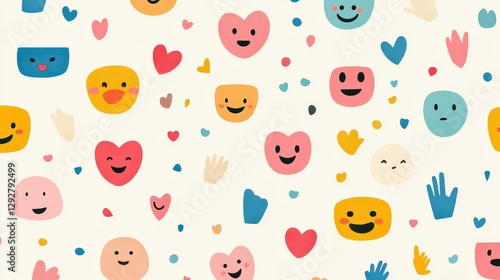 Creating a seamless emojifilled background pattern for digital design online graphic design virtual creative joyful elements