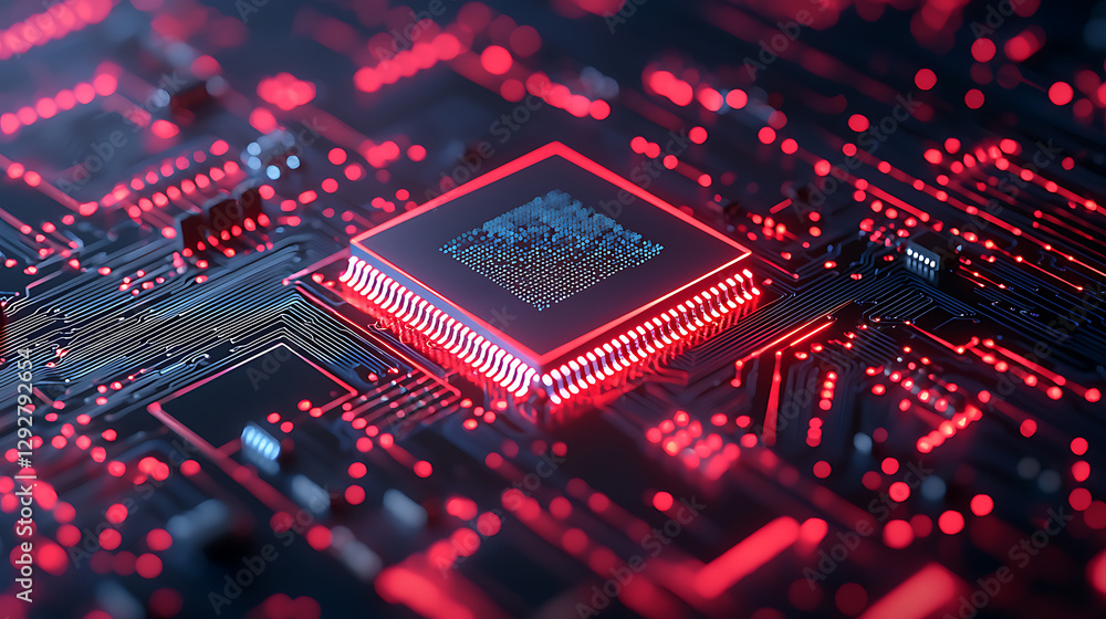Microchip installation process on a circuit board technology lab visual guide high-tech environment close-up view engineering concept Microchip installation process on a circuit board technology lab visual guide high-tech environment close-up view engineering concept