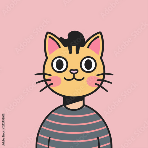 NFT cat logo vector design