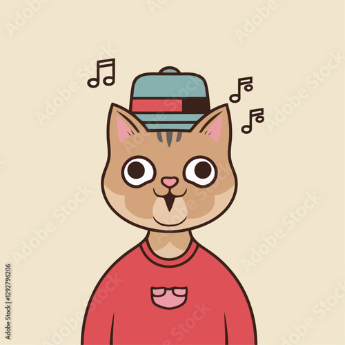 NFT cat logo vector design