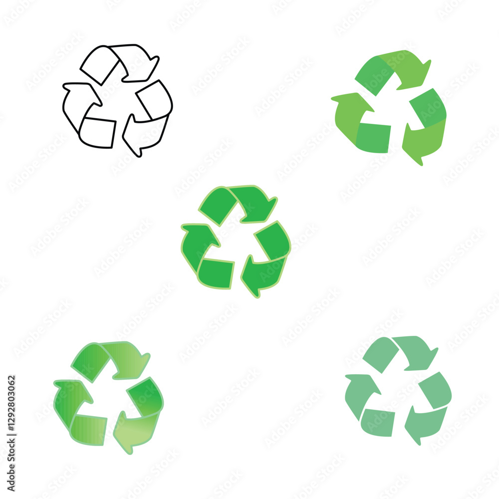 Obraz premium Recycle Symbol Variations
