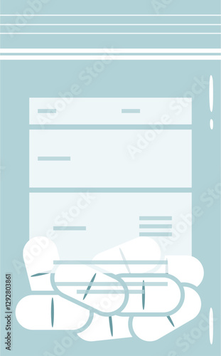 Medical Caplet Pills in Plastic Pack