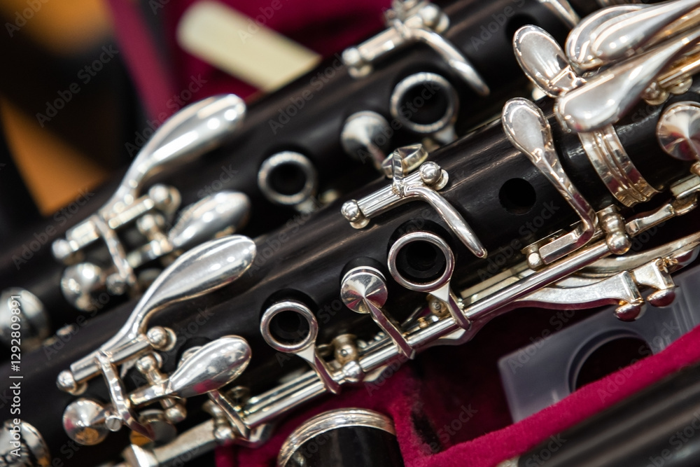 Obraz premium Close-up of a fragment of clarinets