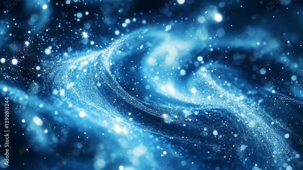 Fototapeta premium Swirling blue and white abstract patterns digital realm visual art virtual environment artistic perspective mimicking aebe