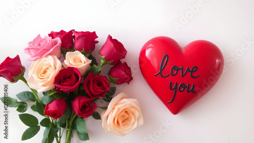 A bouquet of roses and a heart full of love—just for you.