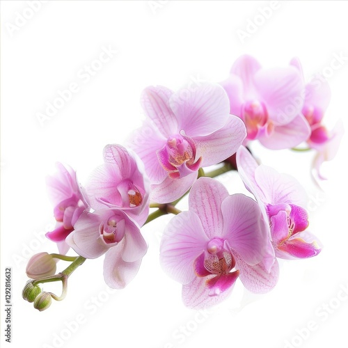 High Quality Picture of a Photo Orchid, Isolated on a White Background