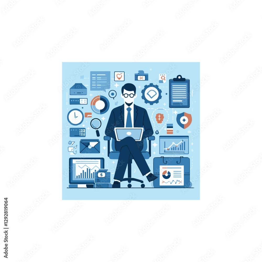 Analyst icon vector symbol design illustration Analyst icon vector symbol design illustration