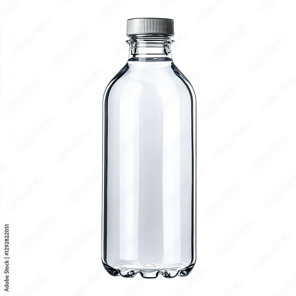 Vibrant Color Visual of a Photo Water Bottle, Isolated on a White Background Vibrant Color Visual of a Photo Water Bottle, Isolated on a White Background