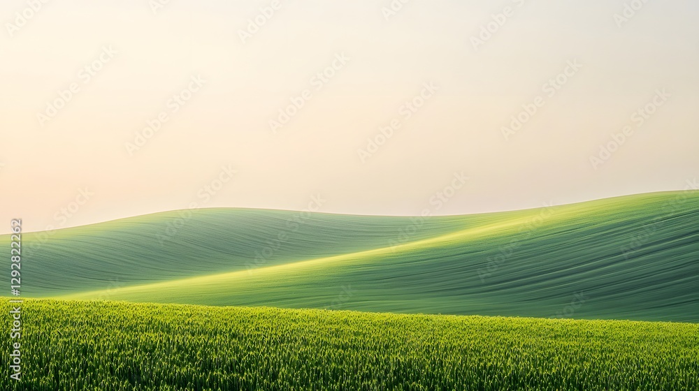 Obraz premium A sunflower field stretching toward the horizon, forming a natural wave pattern 