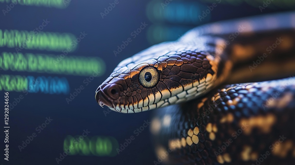 Fototapeta premium Python is a popular programming language used to create software applications and websites. It's easy to learn and use, making it a great choice for beginners and experienced developers alike. 