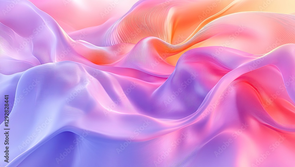 Colorful, flowing fabric, abstract design Colorful, flowing fabric, abstract design