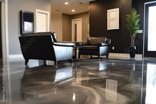A rapidly expanding option in decorative concrete metallic marble epoxy flooring combines durability with elegance