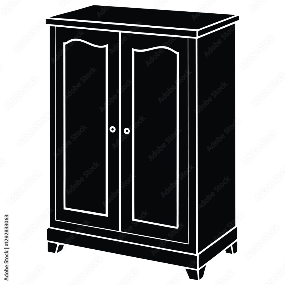Modern Minimalist Wardrobe Vector Illustration | AI, EPS File Modern Minimalist Wardrobe Vector Illustration | AI, EPS File